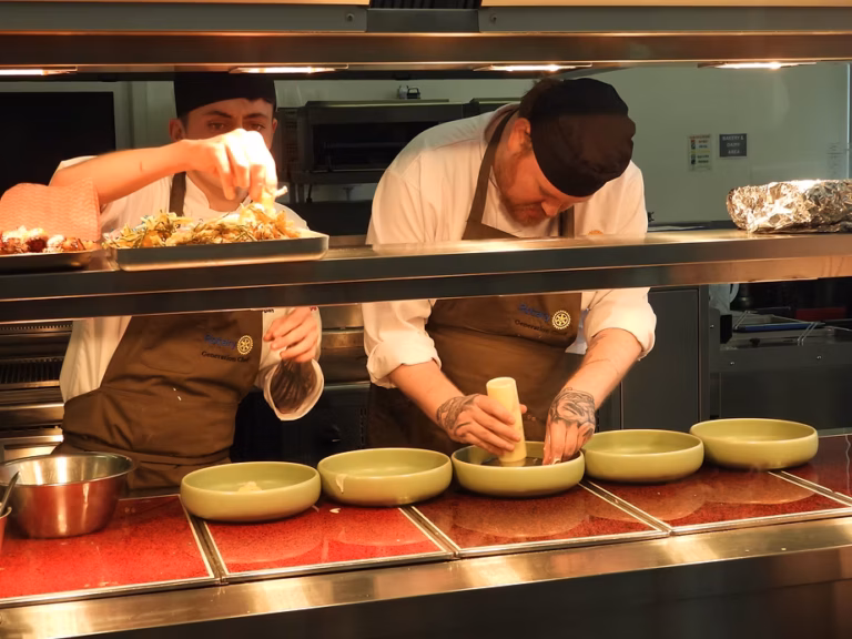 Generation Chef student chefs competing in a Rotary Ireland culinary competition